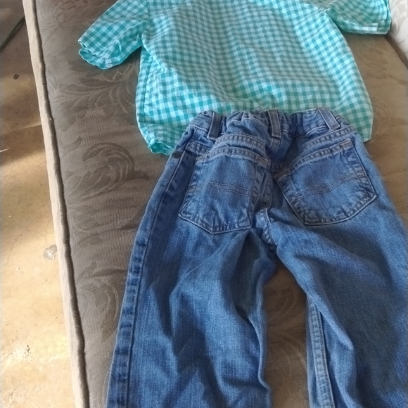 Just one you button up Sonoma blue jean boys size 5 - Picture 2 of 4